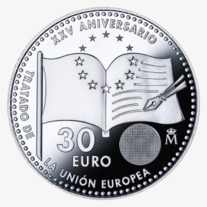 A Stylised Flag Incorporating The Shape Of The Treaty - Monedas De 30 Euros 2017