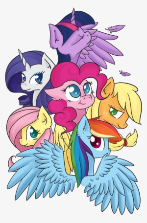 Pinkie Pie Rainbow Dash Twilight Sparkle Rarity Fluttershy - Mane Six Fan Art