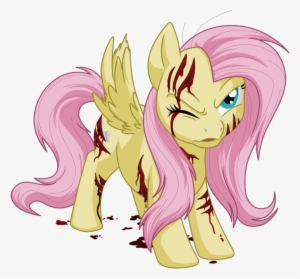 Megacreomon, Blood, Fluttershy, Injured, Scar, Scratches, - My Little Pony: Friendship Is Magic