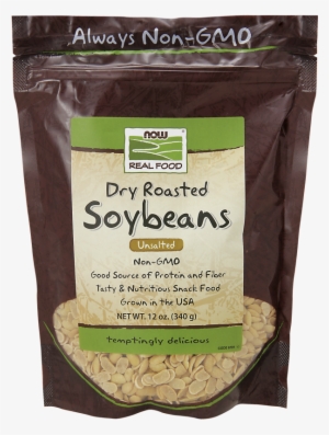 Soybeans, Dry Roasted & Unsalted - Now Foods - Dry Roasted Soybeans Unsalted - 12 Oz.