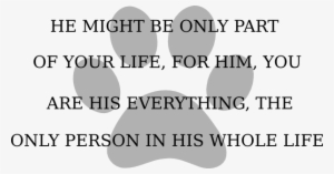 This Free Clip Arts Design Of Grey Paw With Quote - Font
