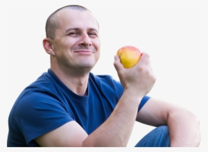Apple Eating Man Dental Implants Lancaster - Man Eating An Apple