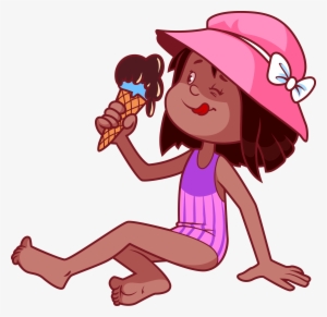 Cartoon Child Clip Art - Eating Ice Cream Cartoon