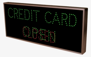 Open Credit Card - Over Height Sign