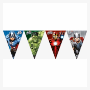 Avengers Power Triangle Flag Banner - Avengers Power Multihero - Triangle Flag Banner