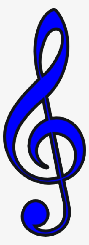 This Free Clip Arts Design Of Clave Music Note Png - Blue Treble Clef Png