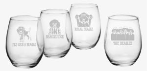 Susquehanna Glass's Beagle-themed Stemless Wine Glass - Susquehanna Glass Beagle Assortment Rocks Glass (set