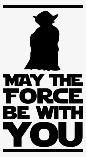 Sticker Of The Phrase Yoda - May The Force Be With You Drawing