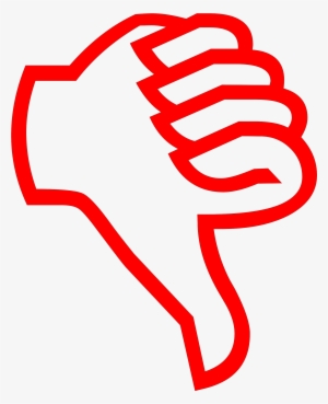 Open - Thumbs Down Png Red
