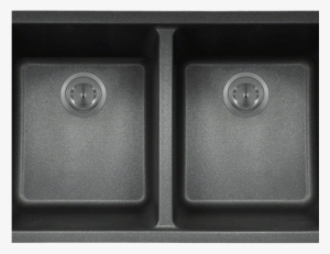 802 Black Double Equal Bowl Trugranite Kitchen Sink - Polaris Sinks P208 Double Basin Undermount Kitchen