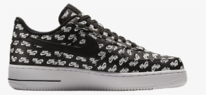 Nike Air Force 1 07 Qs Black/black-white - Air Force One All Over