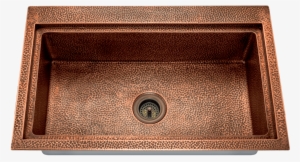 915 - One Bowl Drop In Copper Kitchen Sink