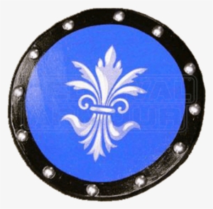 Wooden Fleur De Lis Shield - Sticker