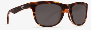 Costa Del Mar Copra Sunglasses In Shiny Retro Tort/cream/salmon, - Costa Del Mar Copra Shiny Black Amber / Green Polarized