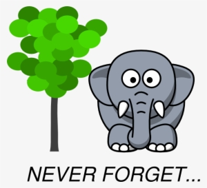 Elephant Never Forgets Clipart