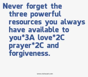 Never Forget The Three Powerful Resources You Always - Love
