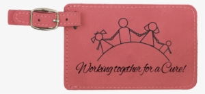 Leatherette Luggage Tag In Pink - Printed Leatherette Luggage Tag Pink