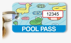 Pool Pass In Rectangular Shape, Pool Toys Tags - Rectangle