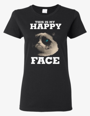 Grumpy Cat This Is My Happy Face Halftone Portrait - Girl Is An Eagles Fan