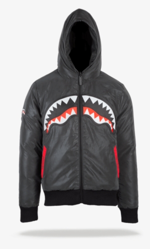 Black 3m Shark Mouth Down Coat Adult - Sweatshirt