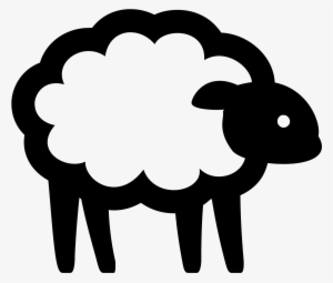 The Icon Shows A Sheep Standing Up On Four Stiff Legs - Sheep Icon Png