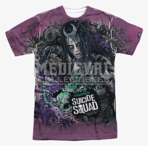 Suicide Squad Enchantress Psychedelic Cartoon T-shirt - Suicide Squad Cara Delevingne Poster