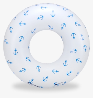 Anchors Away Nautical Pool Float Round Tube - Mimosa Inc Mimosa Anchors Away Inflatable Premium Quality