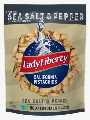 Sea Salt & Pepper California Pistachios - Statue Of Liberty