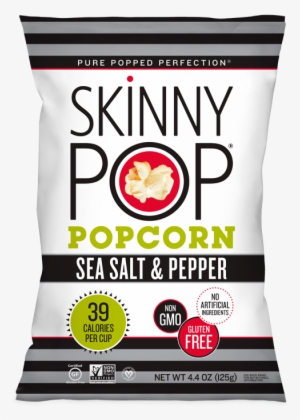 Sea Salt & Pepper Popped Popcorn - Skinny Pop Popcorn Nutrition Butter