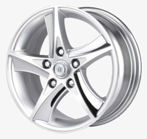 Silver Machined Car Wheel & Hyper Silver Alloy Wheels - Hubcap