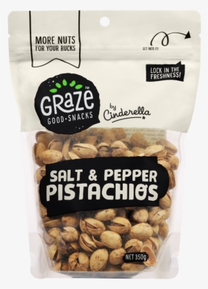 Graze Salt Pepper Pistachios 350g - Almond