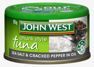 Tuna Chunks Sea Salt And Cracked Pepper In Oil 95g - John West Tuna Springwater