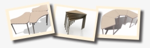 Adaptable Student Desks • Round, Soft Touch Legs • - Adaptable Desks