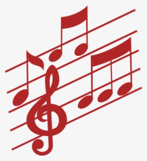 Red - Music - Notes - Clip - Art - Music Notes Silhouette Png