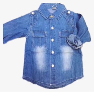 Branded Kids Folding Sleeve Denim Blue Blouse - Sleeve
