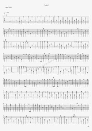 Faded By Alan Walker Solo Guitar Tabs Chords Solo Notes - Electric Guitar