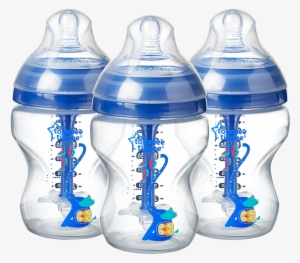 Advanced Anti Colic Decorated Feeding Bottle, 3x 9oz - Tommee Tippee Advanced Anti Colic Bottles