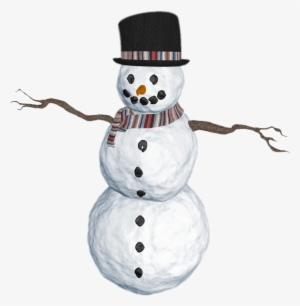 Transparent Real Snowman