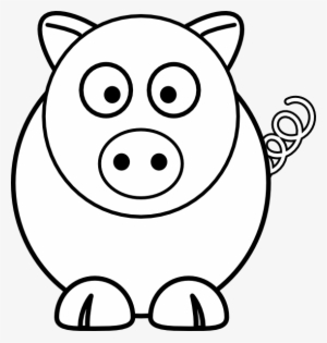 How To Set Use Cartoon Pig Black And White Svg Vector
