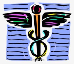 Caduceus Medical Symbol Royalty Free Vector Clip Art - Clip Art