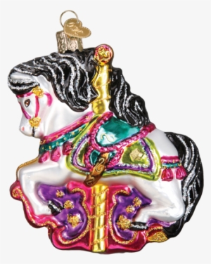 Carousel Horse Ornament - Old World Christmas Bowl Of Chili Glass Blown Ornament