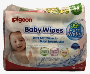 Pigeon Baby Wipes 3x82's - Pigeon Baby Water Wipes 3in1 3 X 82’s