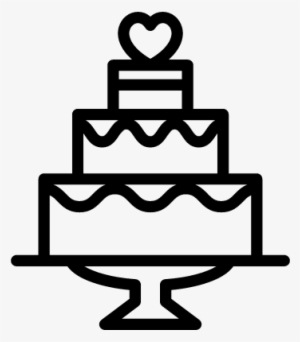Wedding Cake Vector - Wedding Cake Icon Vector