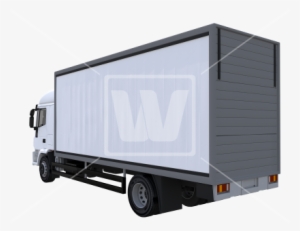 Cargo Truck Rear View - Truck Rear View