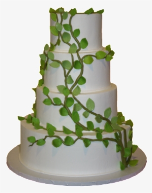 4-tier Round Wedding Cake With Vine - Cake With Vines