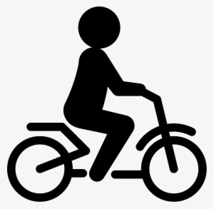 Person Riding A Bike Ecological Transport - People On Bike Icon