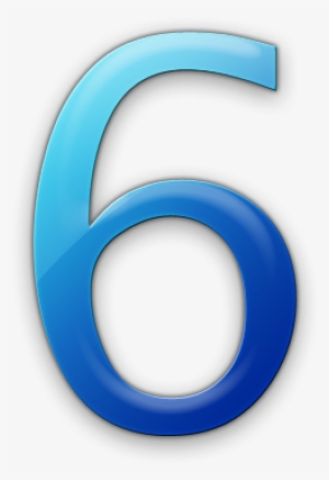 Beautiful High Quality Resize Image 6 Six Number Icon - Blue Number 6 Transparent Background