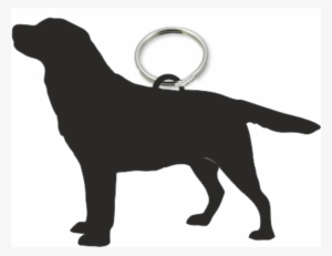 Labrador Retriever Key Ring Fob - Labrador Retriever Silhouette
