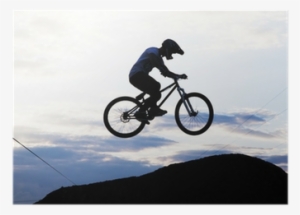Silhouette Of A Man Doing A Jump With A Bmx Bike Poster - Bicycle