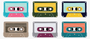 Audio Casette Compilation Illustration - Cassette Illustration